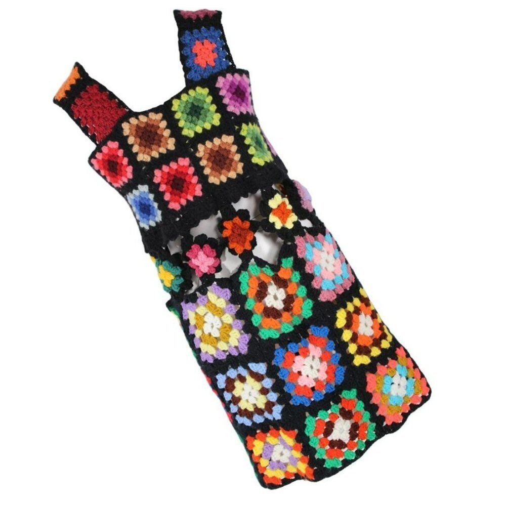 The Series NYC Granny Square Rainbow Dress - Picture 2 of 12